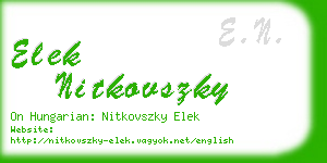 elek nitkovszky business card